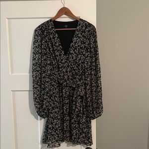Express tie waist mini dress